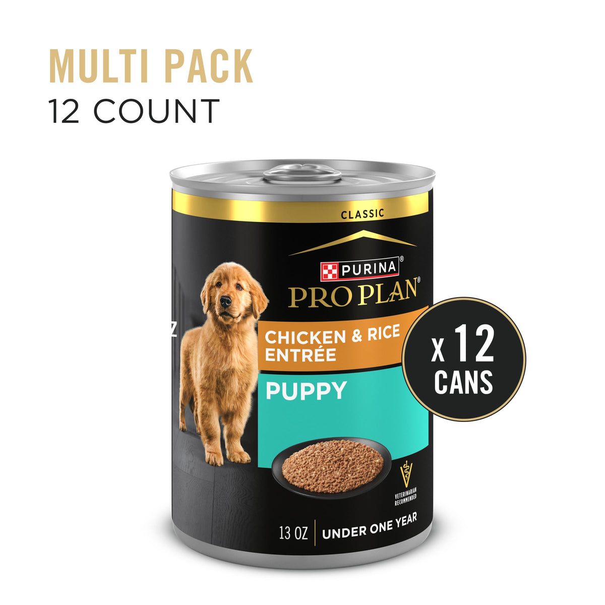 Wet Puppy Food Pate Chicken & Rice 12 Cans Y38863