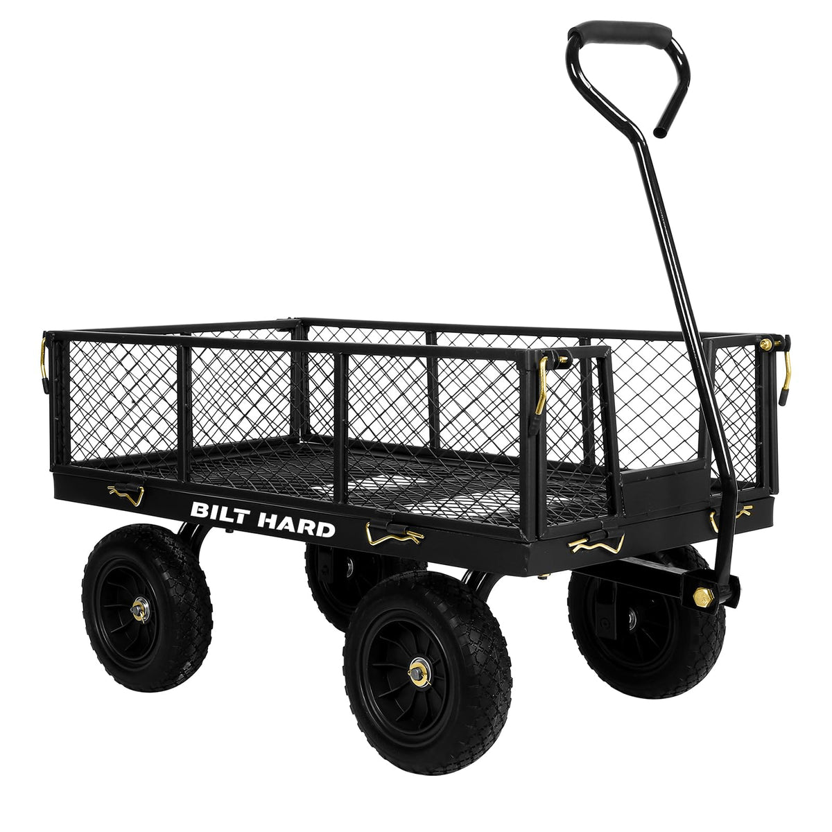 10" Flat Free Tires Steel Garden Cart with Rotating Handle H120333