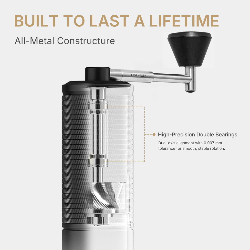 Manual Coffee Grinder 50 Adjustable Settings 42mm Stainless Steel Burr 30g Capacity B327707