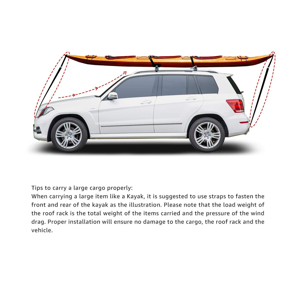 Black/Silver Cross Rail Roof Rack, 52 inches, Pack of 2 N944883