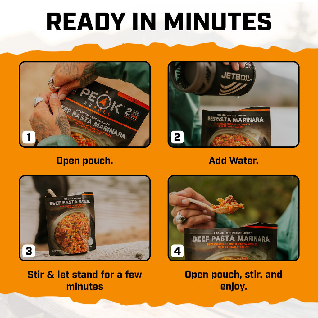 Beef Pasta Marinara Freeze-Dried Meal 2 Servings G820