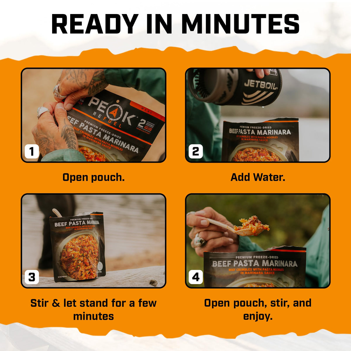 Beef Pasta Marinara Freeze-Dried Meal 2 Servings G820