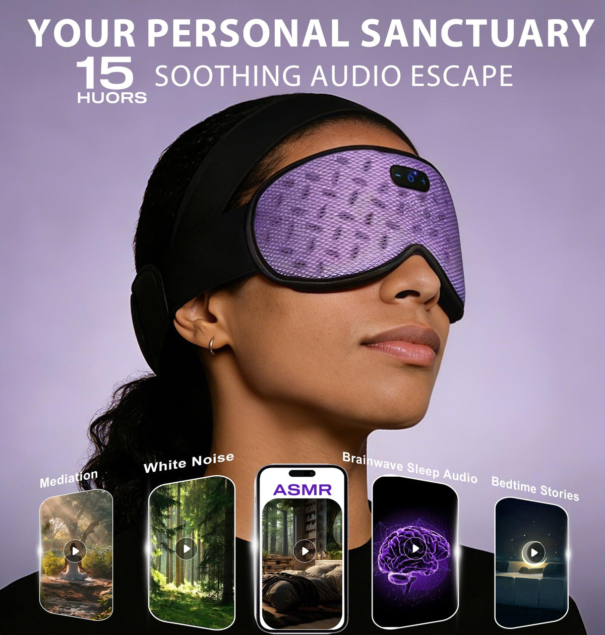 Bluetooth Sleep Mask Headphones with Hot & Cold Compress U706