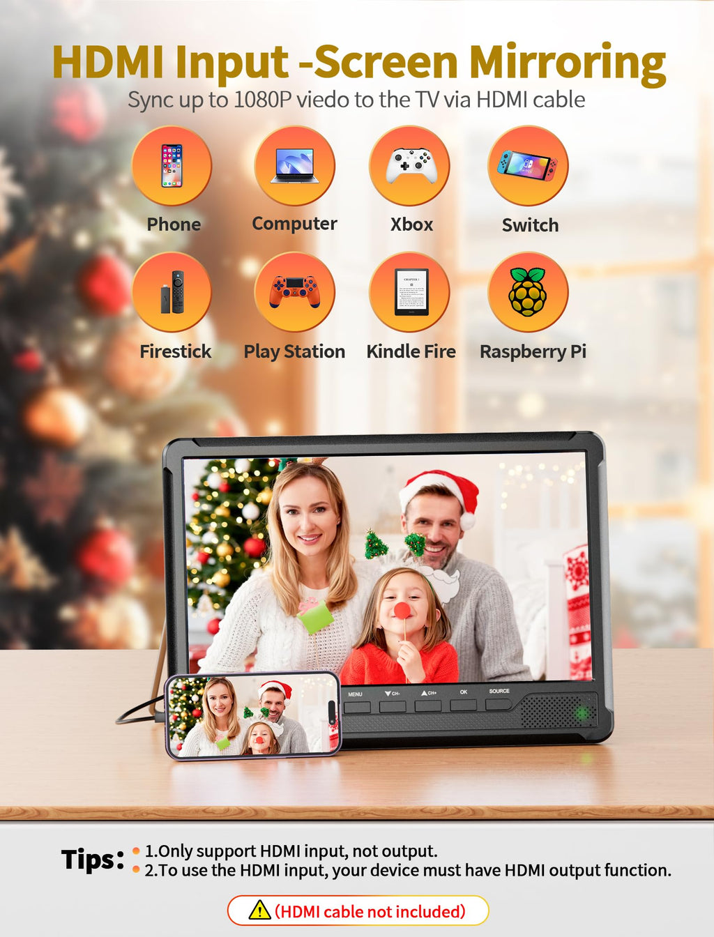 10.7" IPS Flat Screen TV J33805