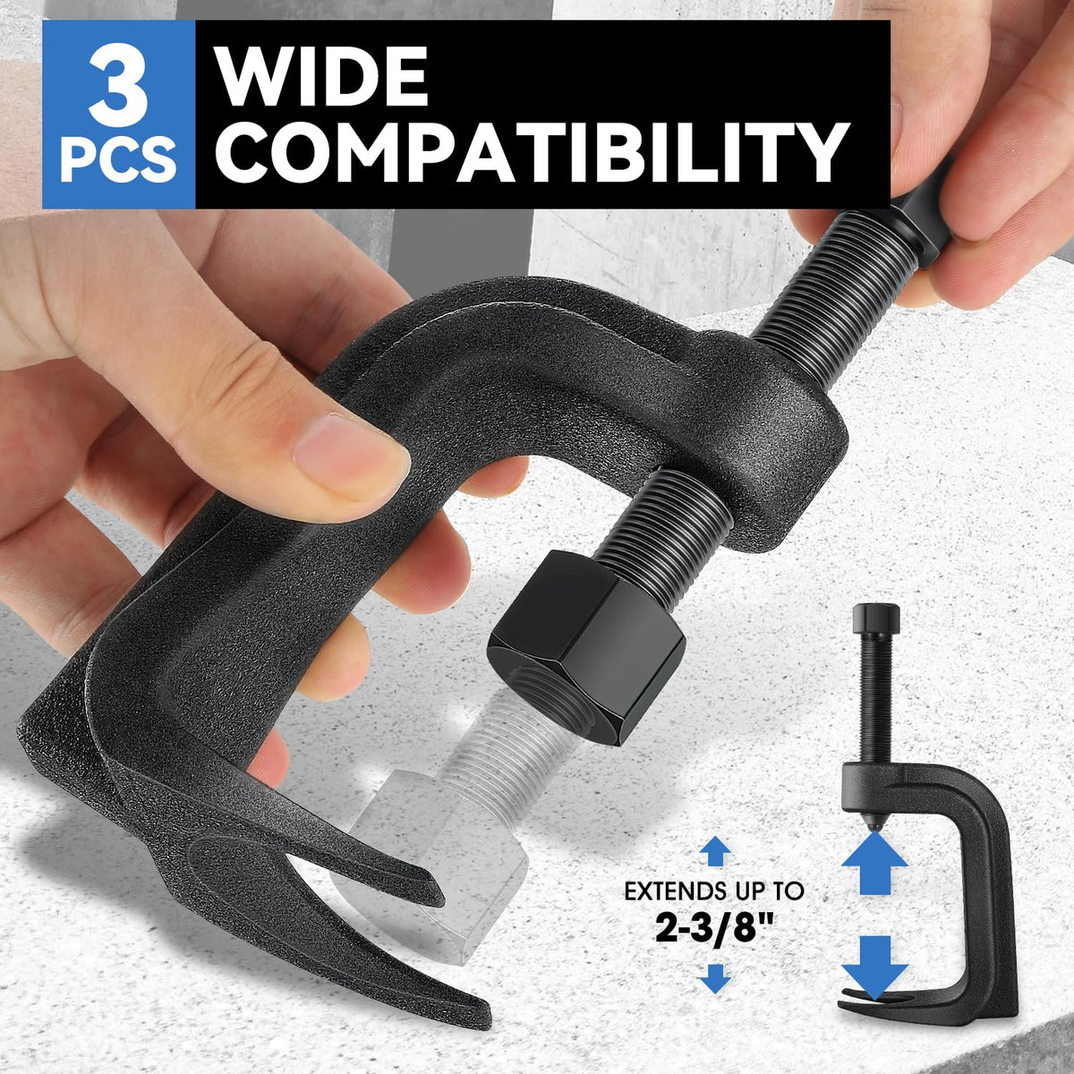 Ball Joint Removal Tool Set with C-Frame U-Joints E3064