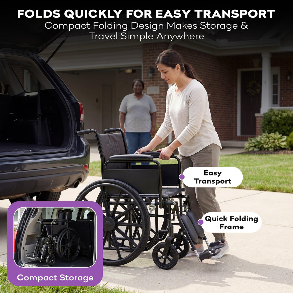 Heavy Duty Bariatric Wheelchair 700lb 28” Seat Width R3381