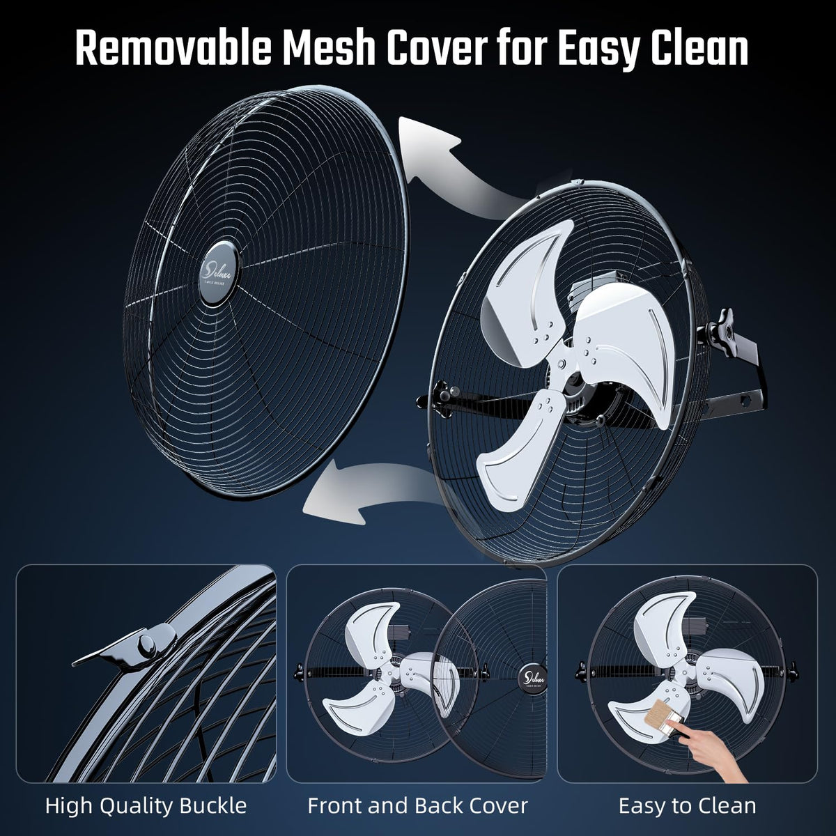 18 Inch 3 Speed Metal Wall Mount Fan K697337
