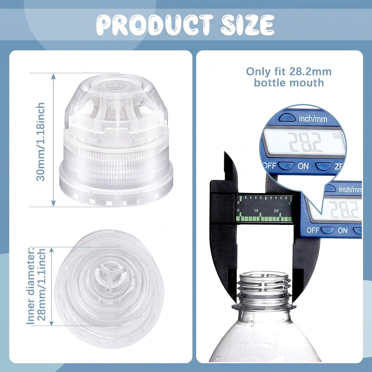 30 Pcs Replacement Sport Bottle Caps E999251