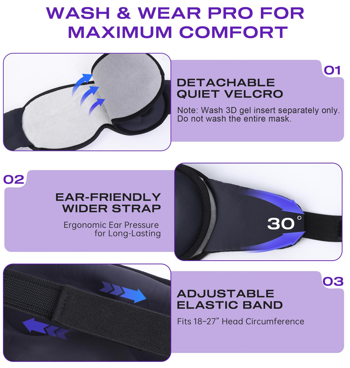 Bluetooth Sleep Mask Headphones with Hot & Cold Compress U706
