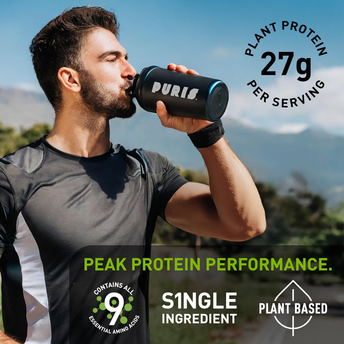 Vegan Pea Protein Powder, Unflavored, 2 lb Q137