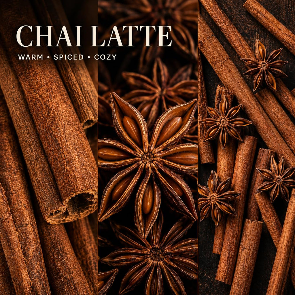 Chai Latte Scented Candle, 8 oz, Soy Wax, Crackling Wood Wick I349233
