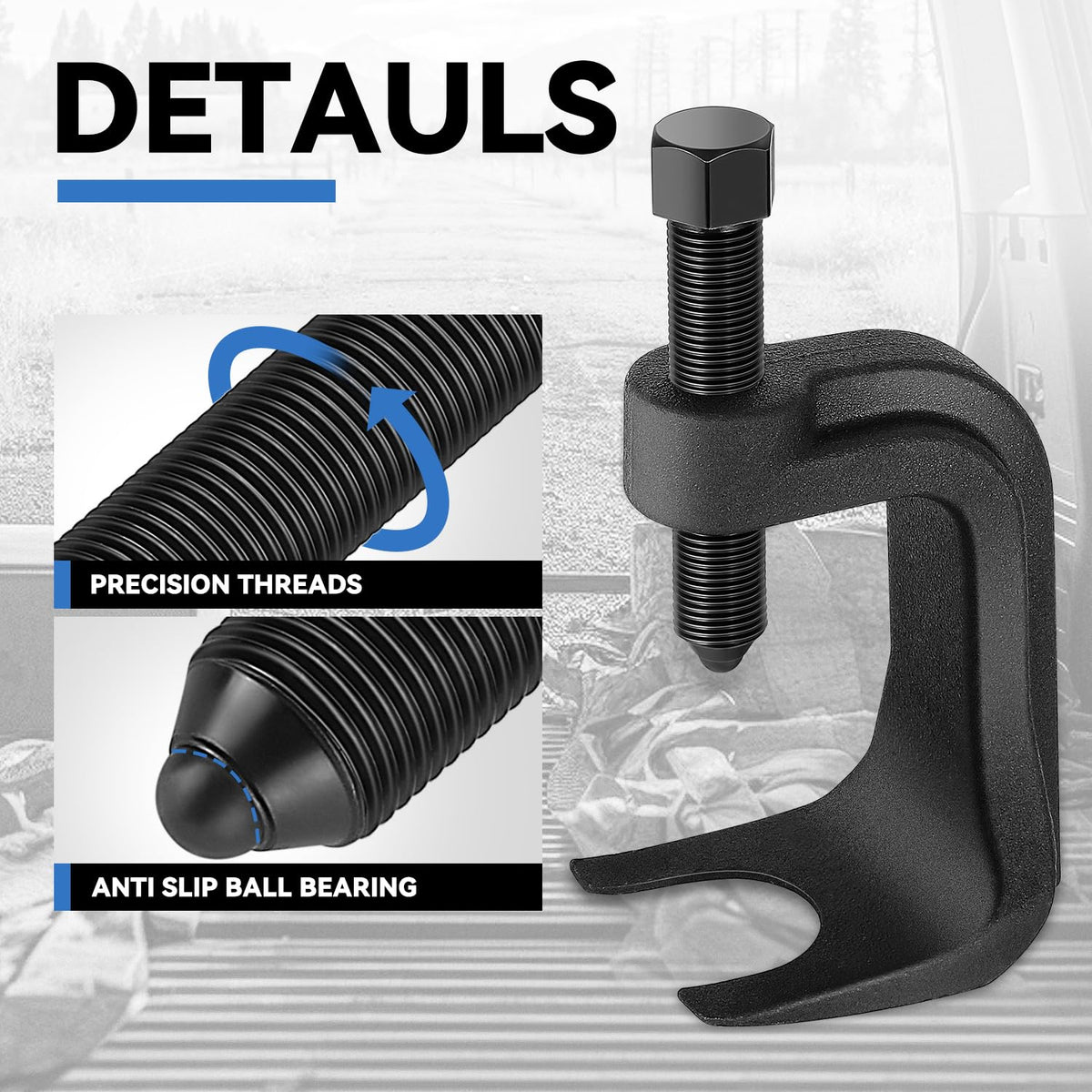 Ball Joint Removal Tool Set with C-Frame U-Joints E3064