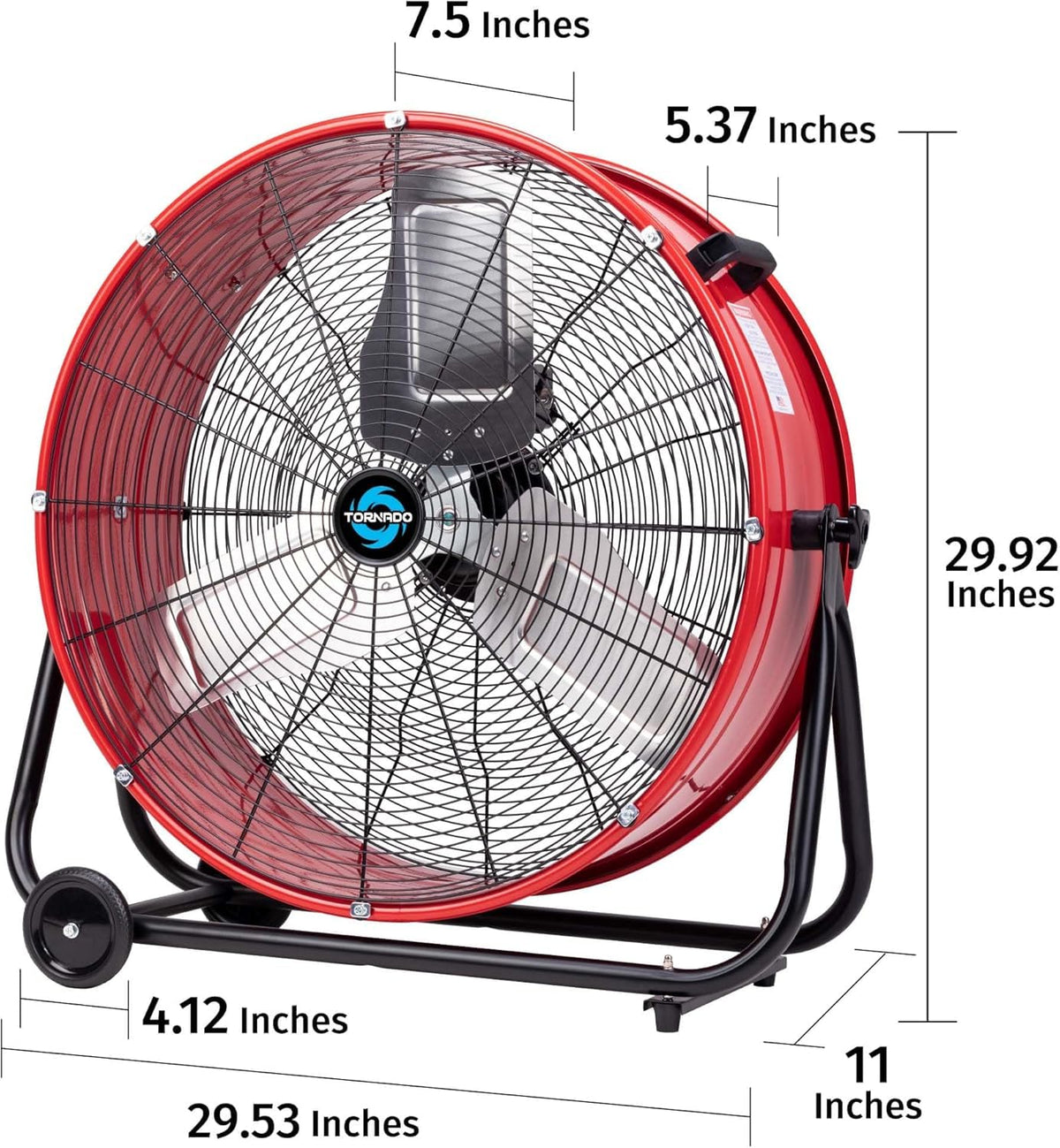24 Inch High Velocity Tilt Metal Drum Fan 3 Speed 8800 CFM S409253