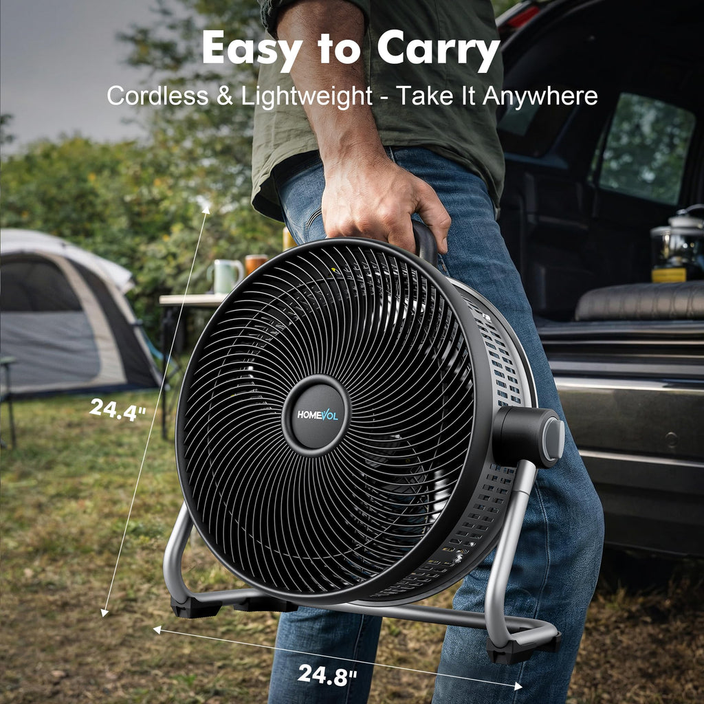 20 Inch Cordless Rechargeable Battery Powered Floor Fan V579