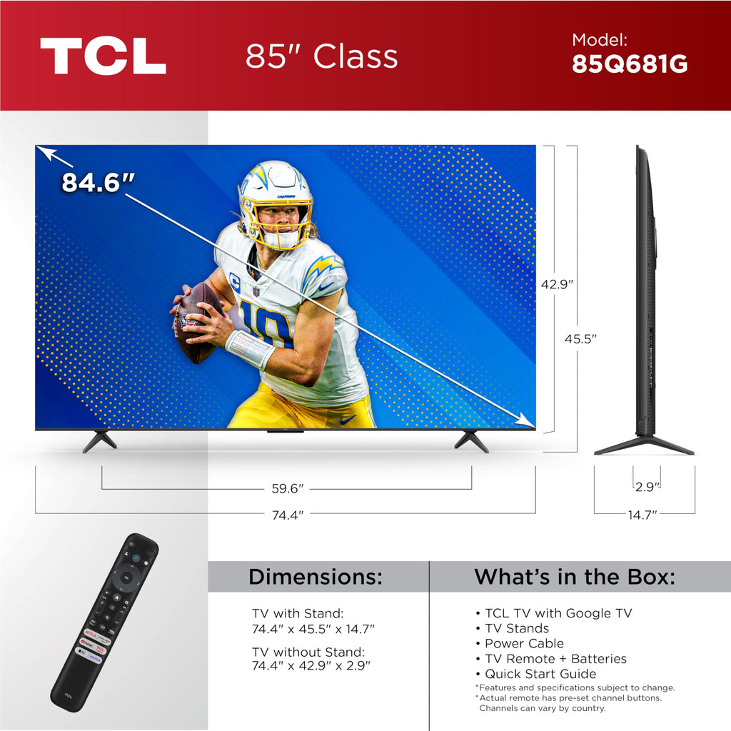85-Inch QLED 4K UHD Smart TV with Google TV S890