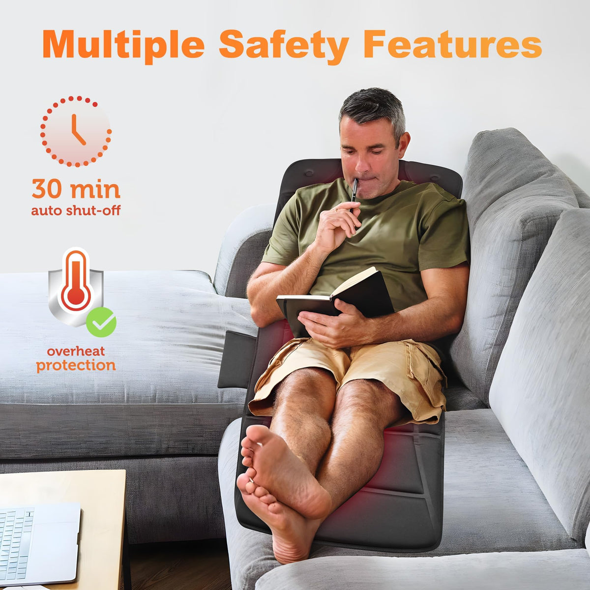 Full Body Massage Mat with Heat G163394