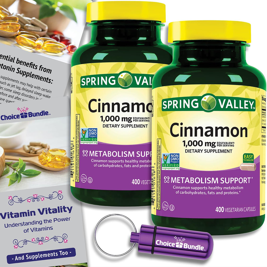 Cinnamon Supplement 1000mg Vegetarian Capsules 800 Total C2993