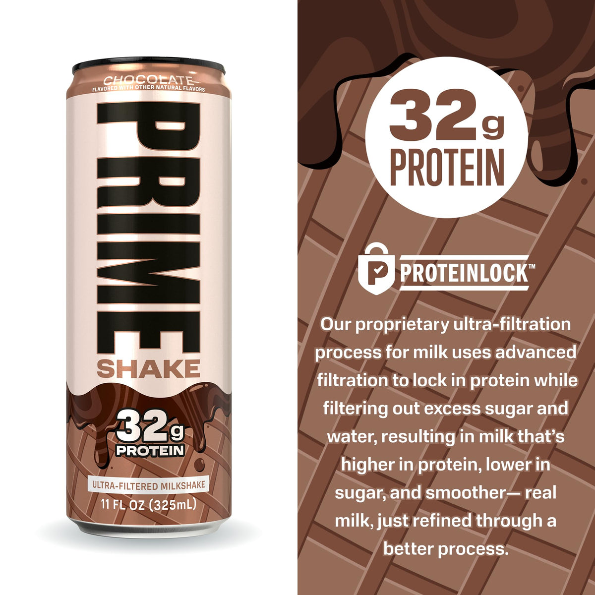 Chocolate 32g Protein Shake, Lactose Free, 11 fl oz, 12 Pack P983