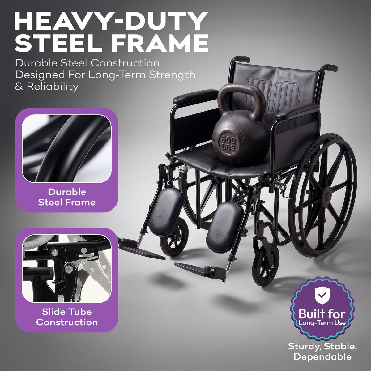Heavy Duty Bariatric Wheelchair 700lb 28” Seat Width R3381