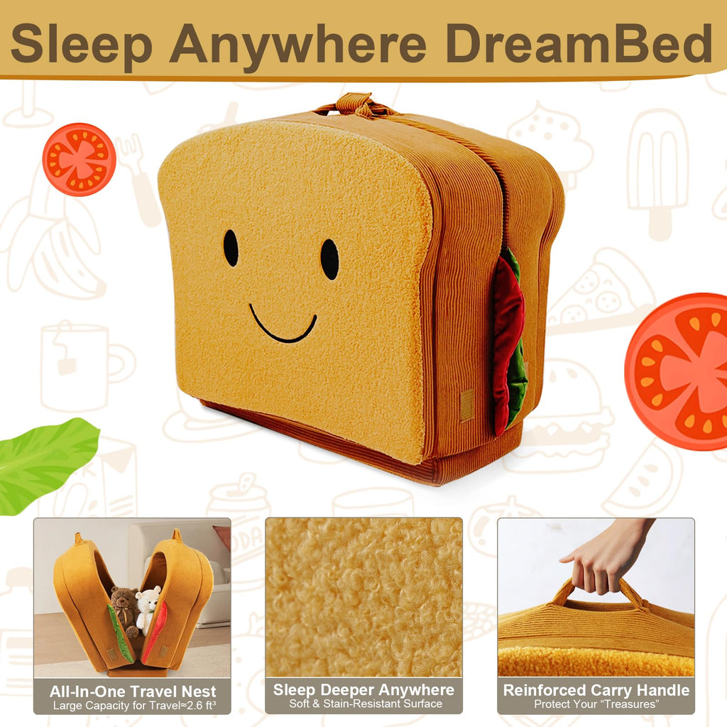 Portable Foldable Soft Foam Toddler Travel Bed with Safety Rail S3618