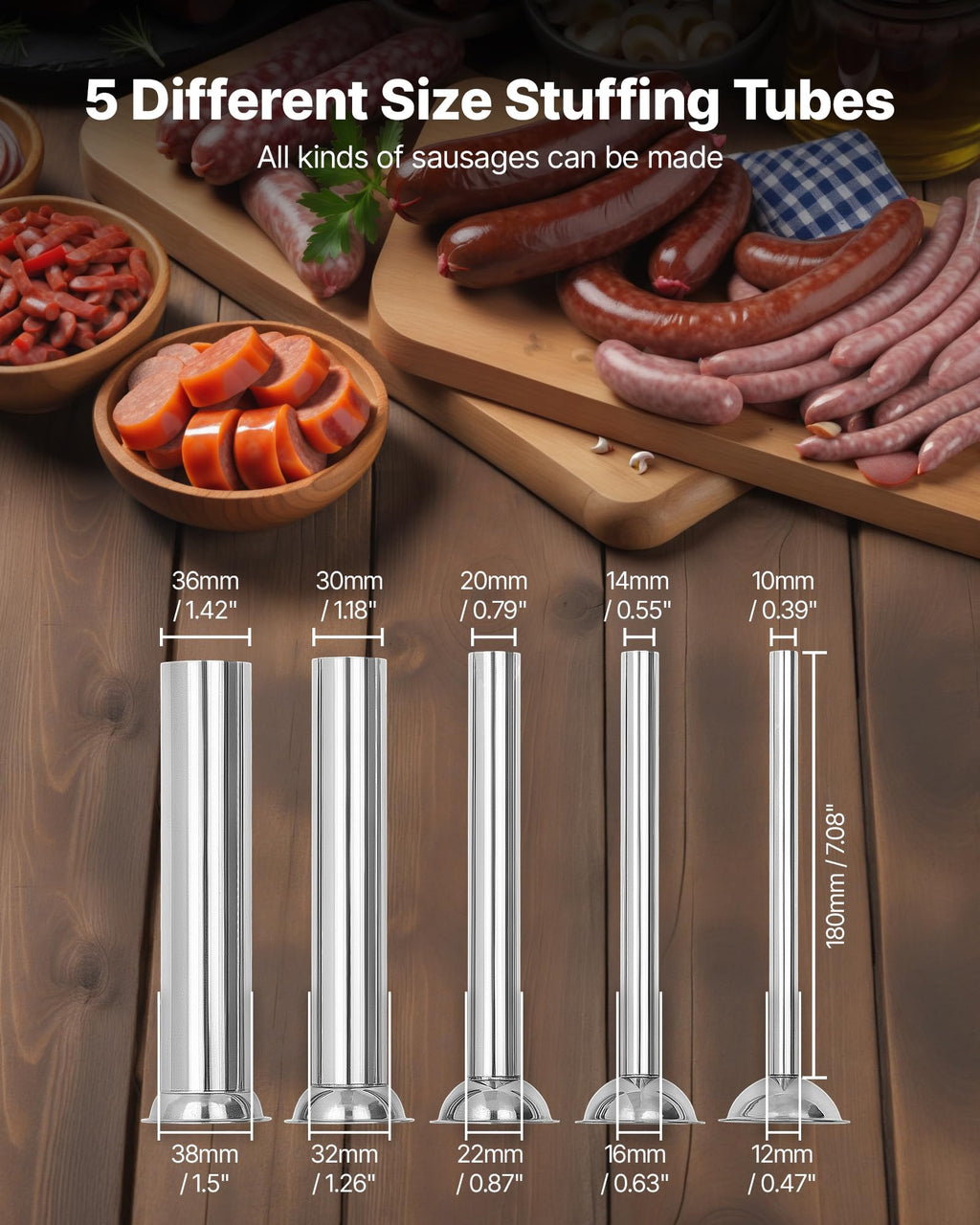 7L/15LBS Vertical Manual Sausage Stuffer E255