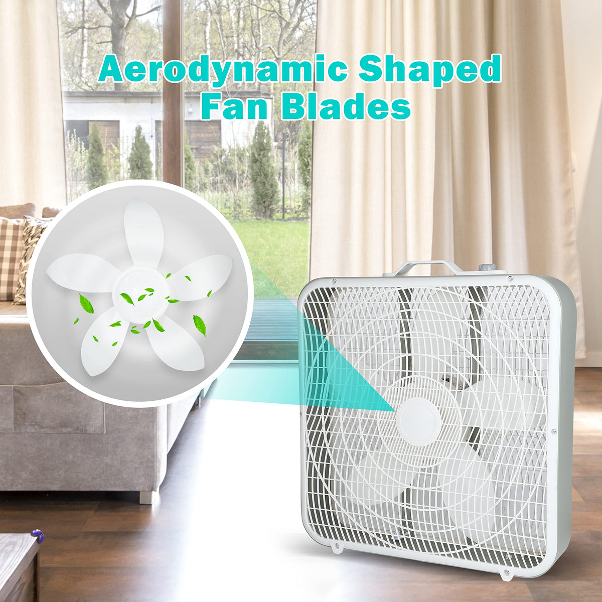 20 Inch White 3-Speed Box Fan B537