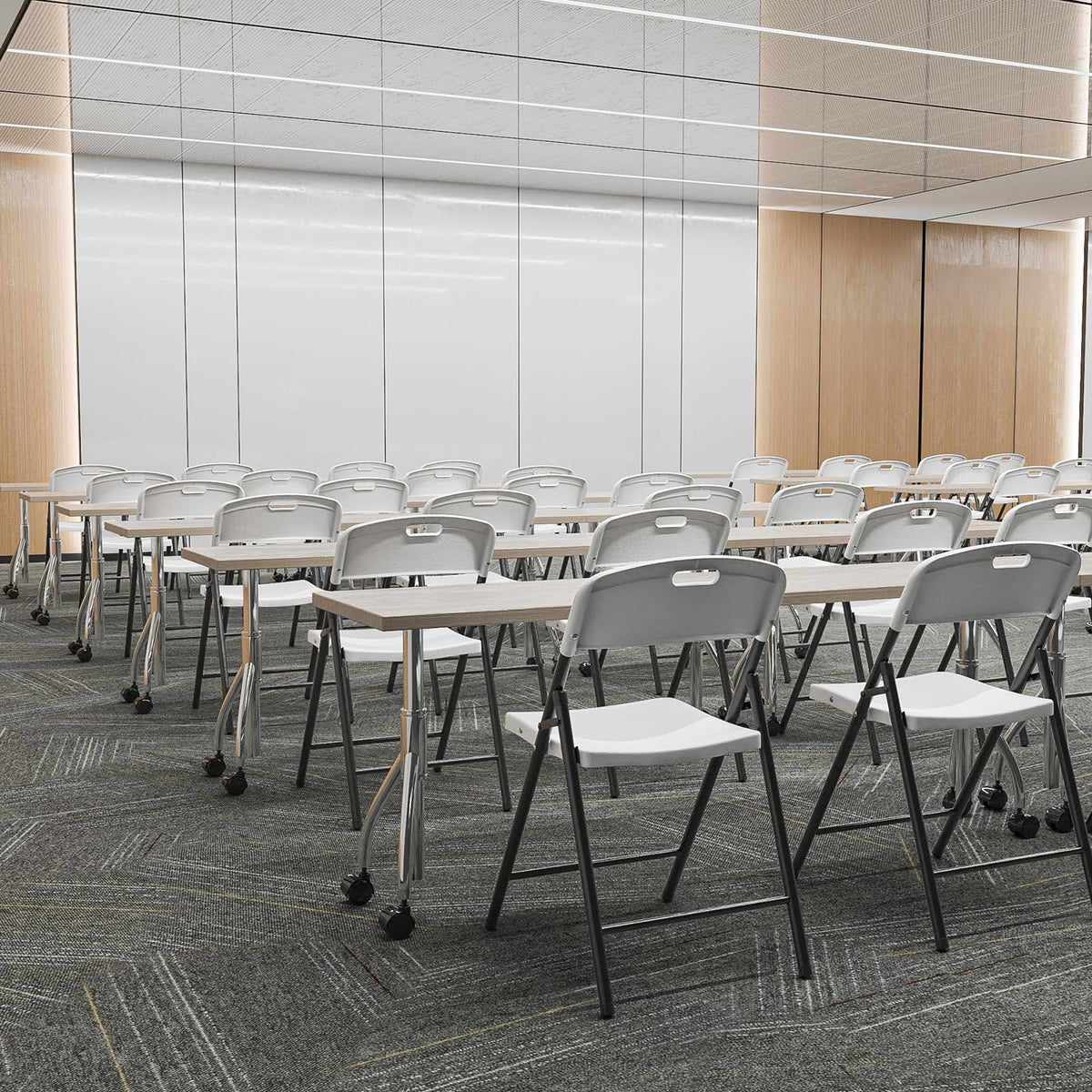 White Plastic Folding Chairs 10-Pack S9327