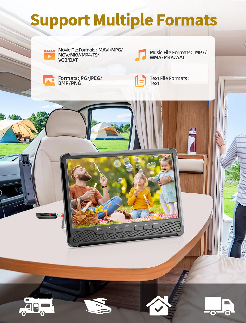 10.7" IPS Flat Screen TV J33805