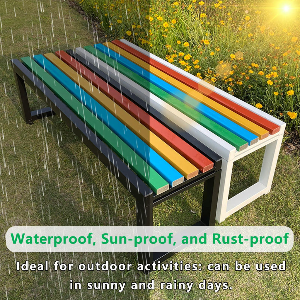 Cast Iron Outdoor Bench Carbonized Finish 150x40x45cm H4622