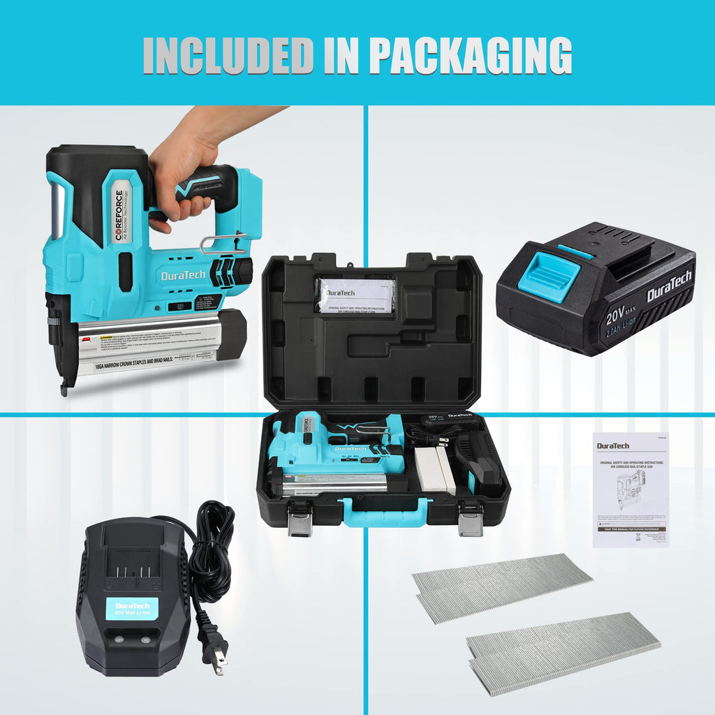 20V Cordless 18 Gauge 2-in-1 Nail Staple Gun X62497