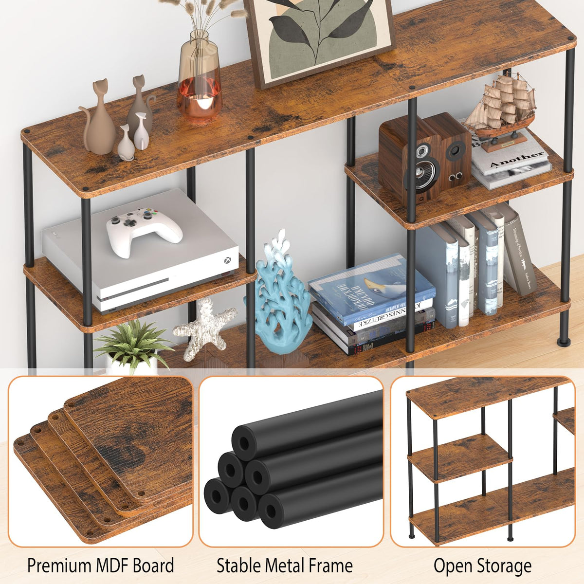Tall 3 Tier TV Stand with Storage X982
