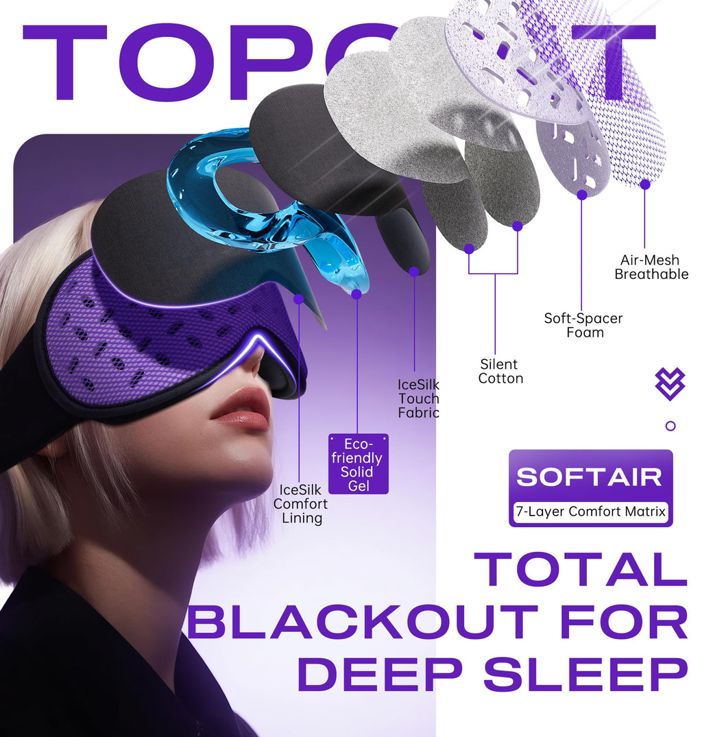 Bluetooth Sleep Mask Headphones with Hot & Cold Compress U706