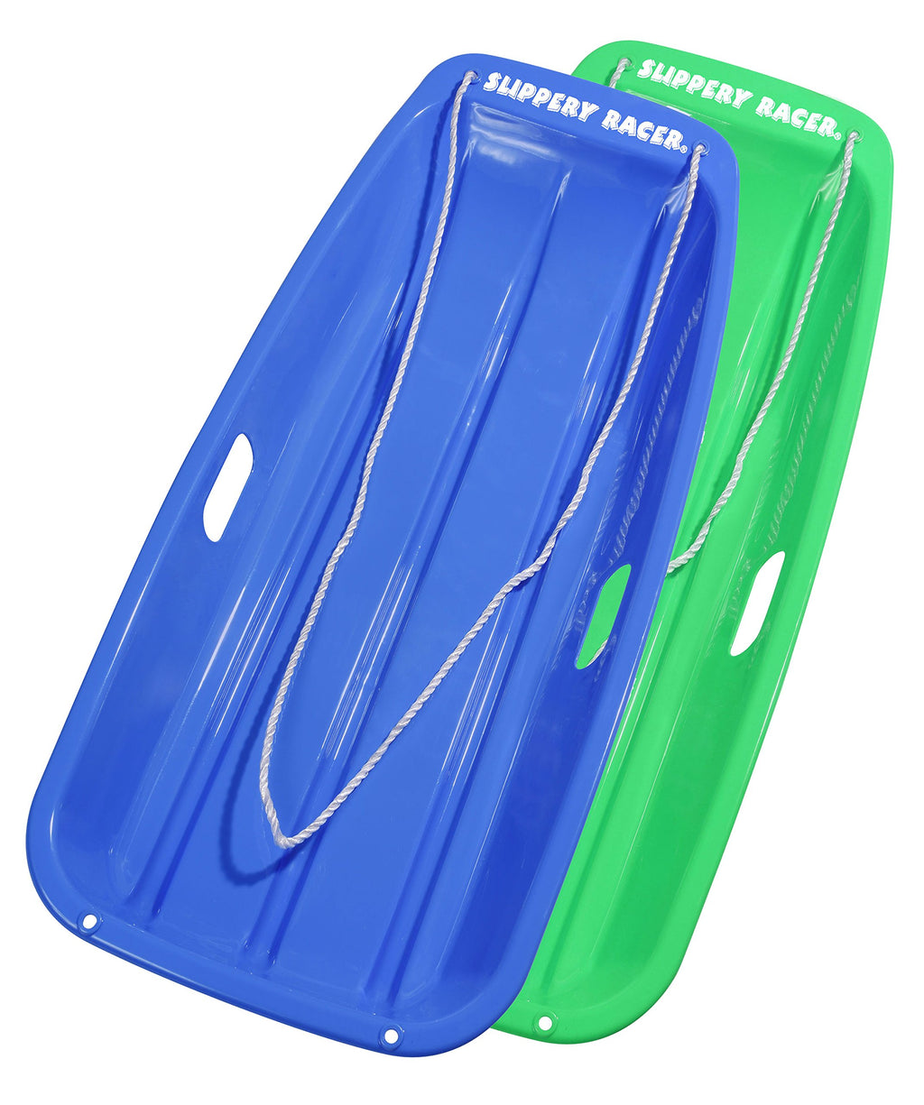Kids Plastic Toboggan Snow Sled with Pull Rope 2 Pack O2310