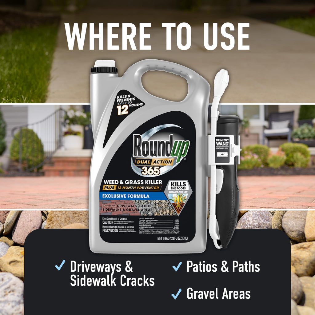 Weed & Grass Killer Plus 12 Month Preventer, 1 gal., Wand (Pack of 4) P2641