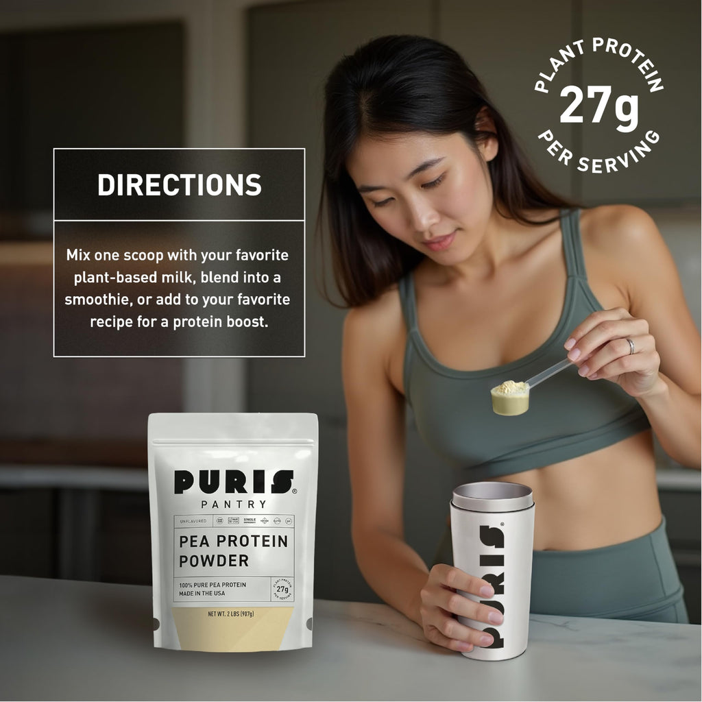 Vegan Pea Protein Powder, Unflavored, 2 lb Q137