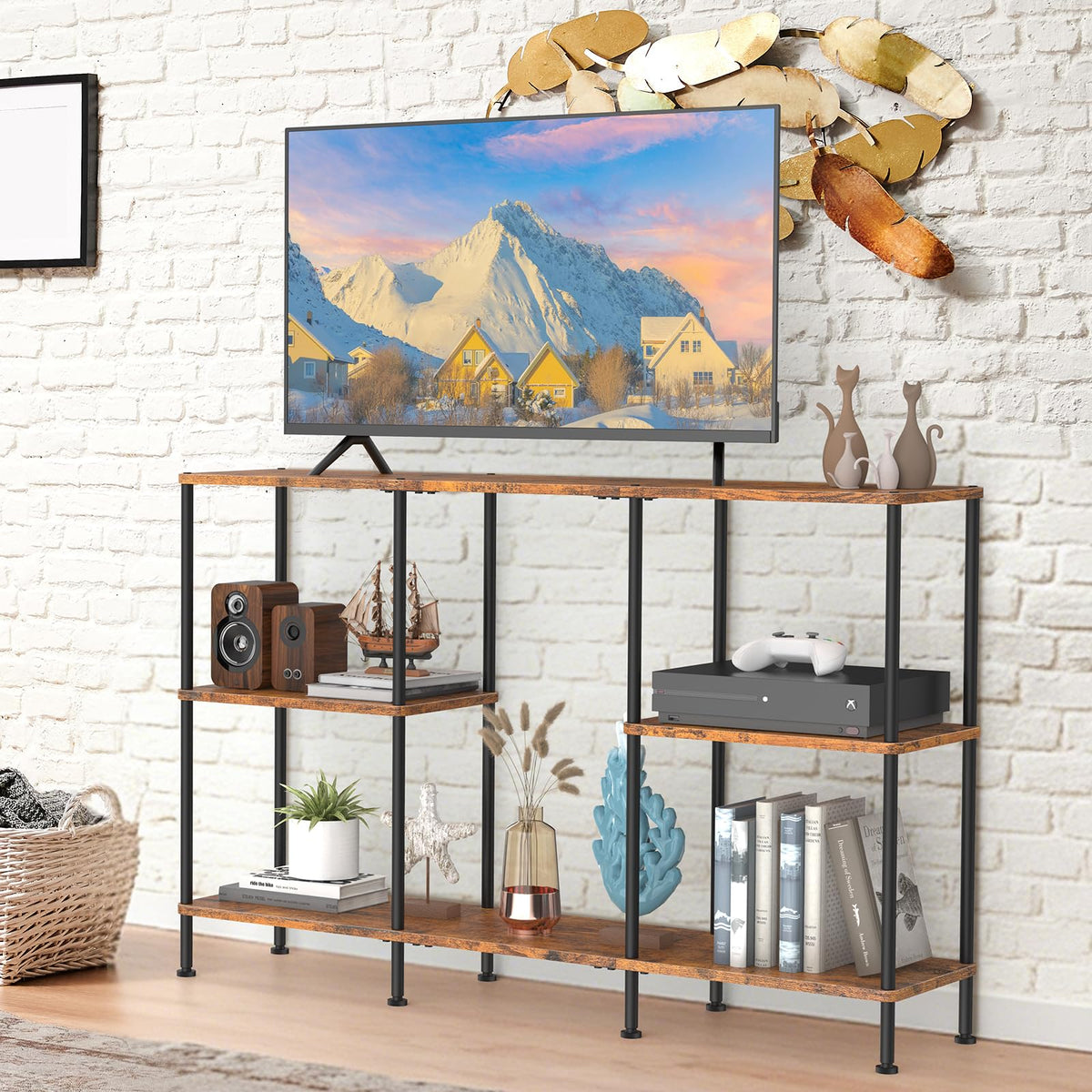 Tall 3 Tier TV Stand with Storage X982