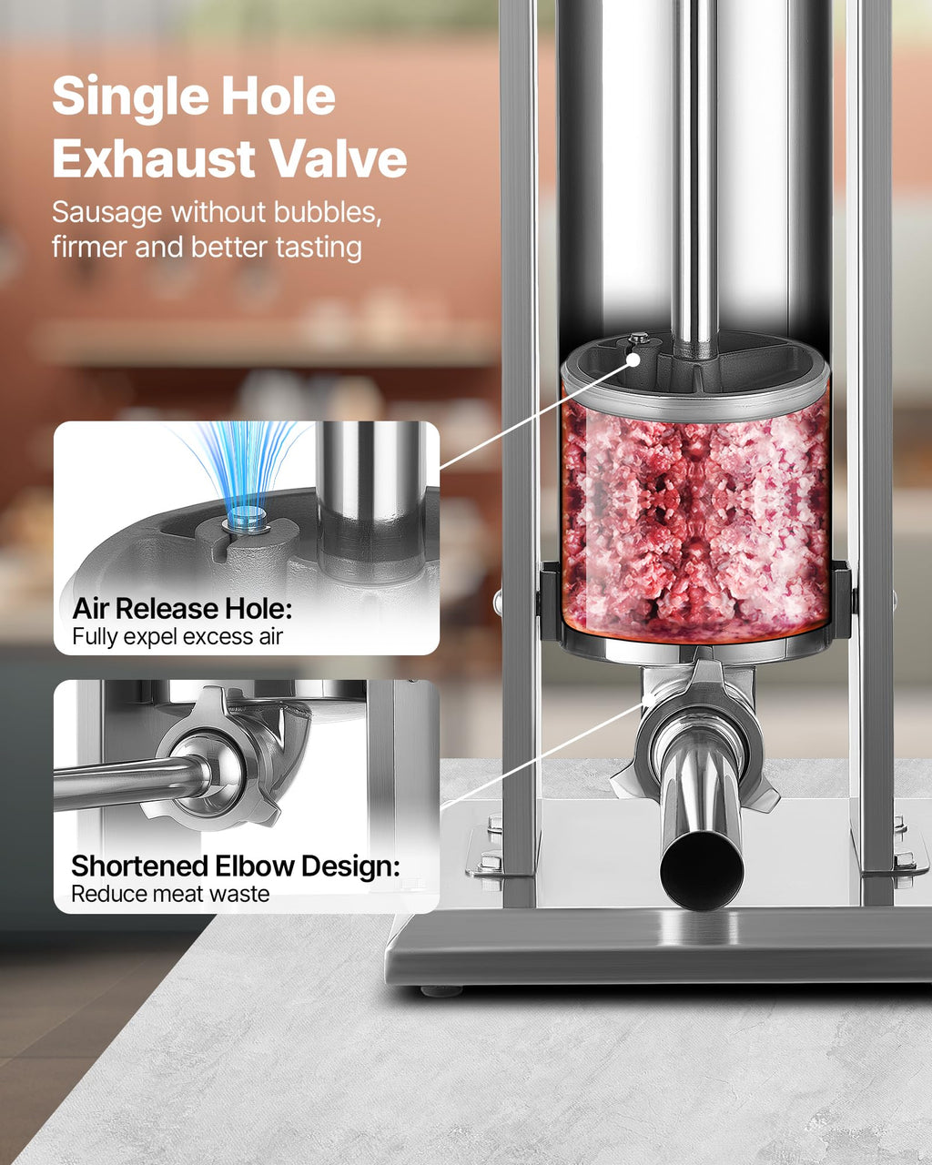 7L/15LBS Vertical Manual Sausage Stuffer E255
