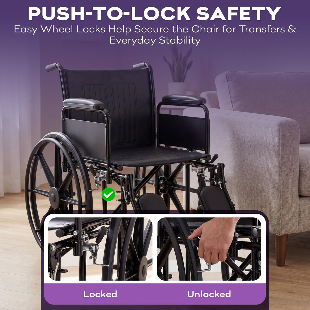 Heavy Duty Bariatric Wheelchair 700lb 28” Seat Width R3381
