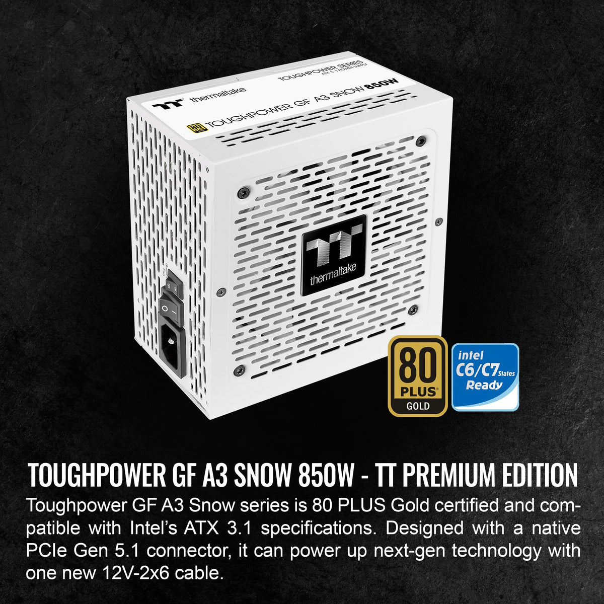 850W 80+ Gold Full Modular ATX 3.1 Power Supply M704