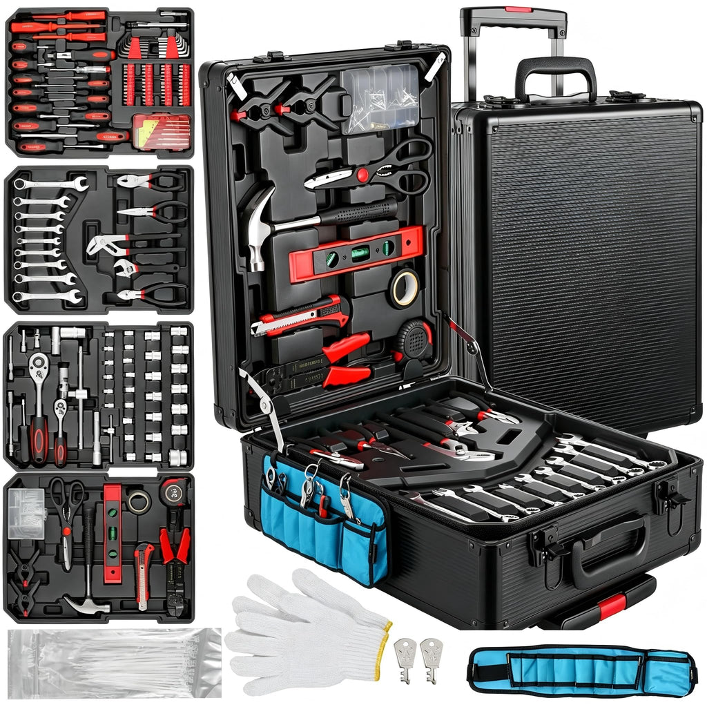 799pcs Aluminum Trolley Case Tool Set Silver K13686