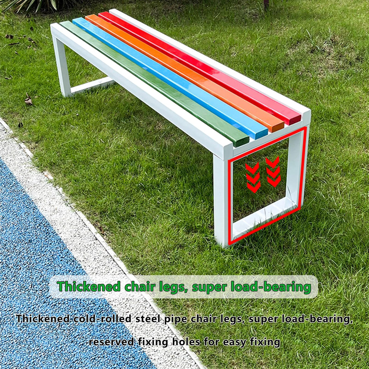 Cast Iron Outdoor Bench Carbonized Finish 150x40x45cm H4622