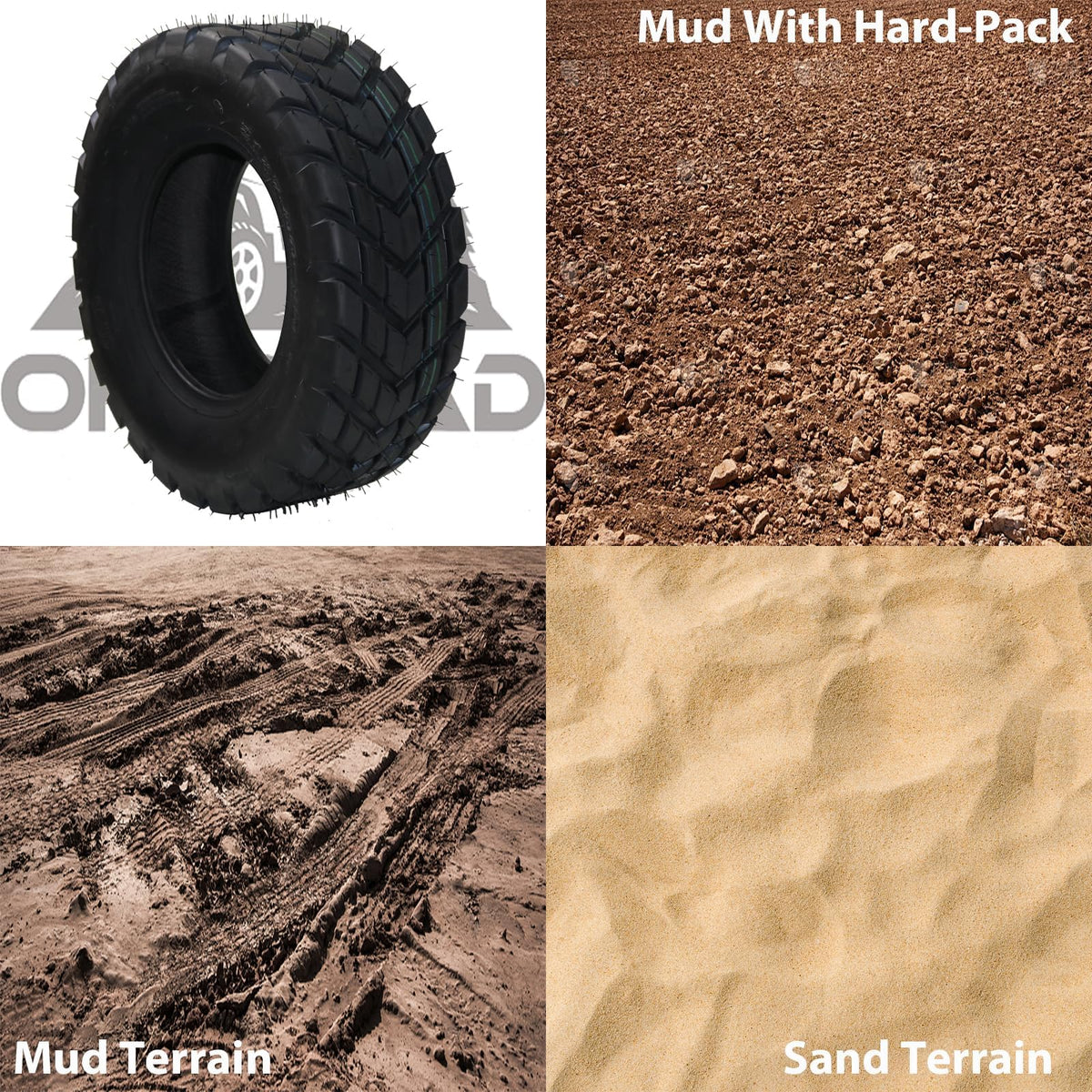 Set of 2 Off-Road 19x7-8 ATV/UTV Tires F845